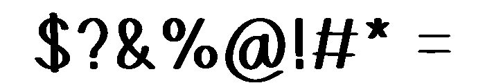 Sugar Morning Font OTHER CHARS