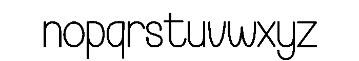Summer Abjad Font LOWERCASE