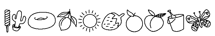 Summer Beach Icons Font OTHER CHARS