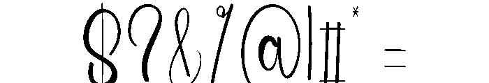 Summer Calestine Font OTHER CHARS