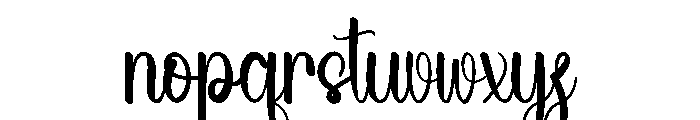 Summer Calestine Font LOWERCASE