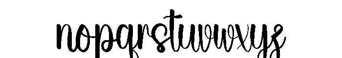 Summer Calming Font LOWERCASE