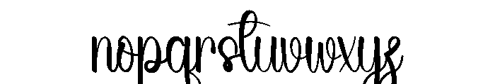 Summer Canoting Font LOWERCASE
