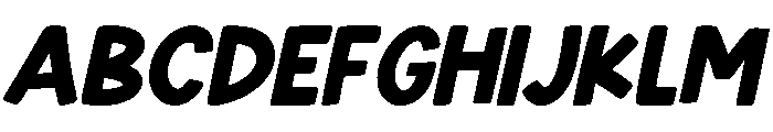 Summer Chunky Italic Font UPPERCASE