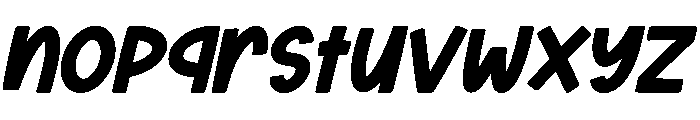 Summer Chunky Italic Font LOWERCASE