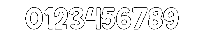 Summer Chunky Outline Font OTHER CHARS
