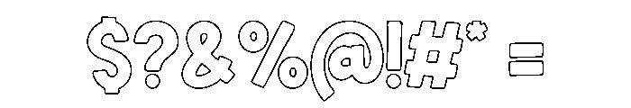 Summer Chunky Outline Font OTHER CHARS