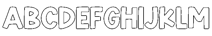 Summer Chunky Outline Font UPPERCASE