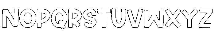 Summer Chunky Outline Font UPPERCASE