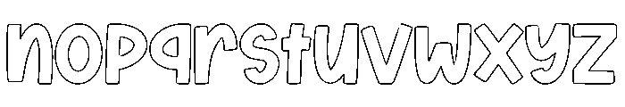 Summer Chunky Outline Font LOWERCASE