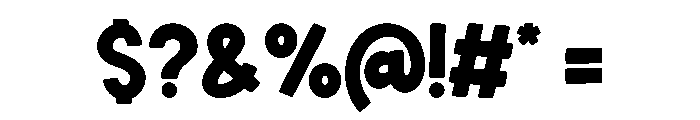 Summer Chunky Regular Font OTHER CHARS