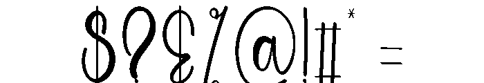 Summer Danglas Font OTHER CHARS