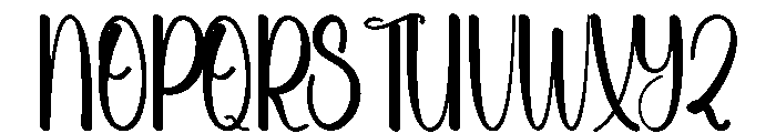 Summer Danglas Font UPPERCASE