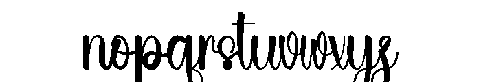 Summer Danglas Font LOWERCASE