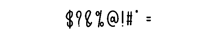 Summer Greating Font OTHER CHARS