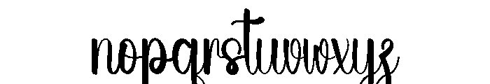 Summer July Font LOWERCASE