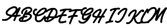 Summer Marker Script Font UPPERCASE