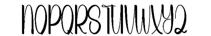 Summer Nothing Font UPPERCASE