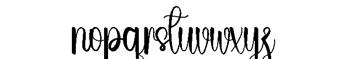 Summer Nothing Font LOWERCASE