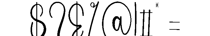 Summer Oustilldown Font OTHER CHARS