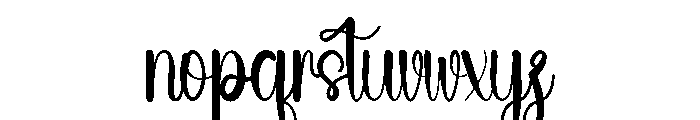 Summer Oustilldown Font LOWERCASE