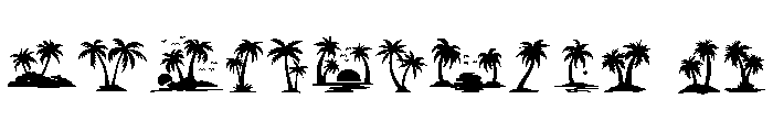 Summer Palm Tree Set FONT