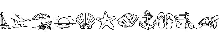 Summer Paradise Doodle Font UPPERCASE