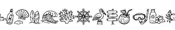 Summer Paradise Doodle Font UPPERCASE