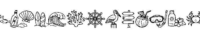 Summer Paradise Doodle Font LOWERCASE