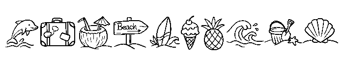 Summer Party Doodles Font OTHER CHARS