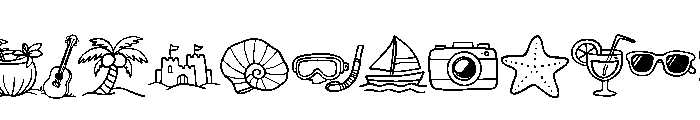 Summer Party Doodles Font LOWERCASE