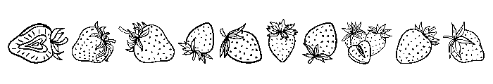Summer Strawberry Doodle Font OTHER CHARS