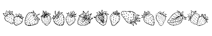 Summer Strawberry Doodle Font UPPERCASE