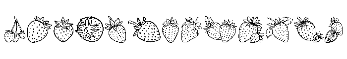 Summer Strawberry Doodle Font UPPERCASE