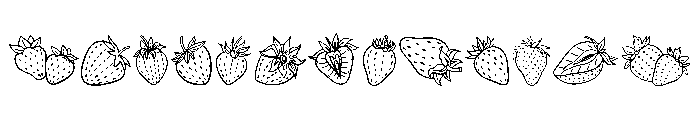 Summer Strawberry Doodle FONT