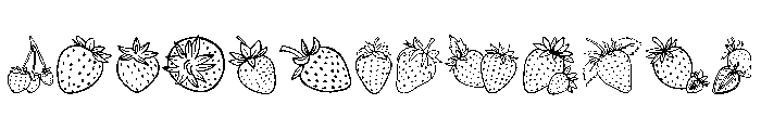 Summer Strawberry Doodle Font LOWERCASE