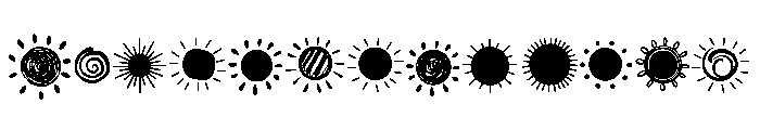 Summer Sun Doodles Font UPPERCASE