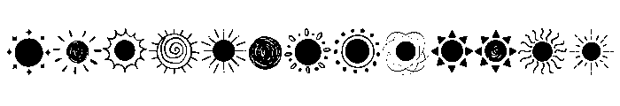 Summer Sun Doodles Font LOWERCASE
