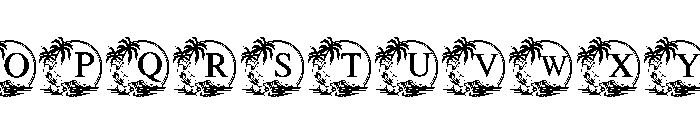 Summer Tropical Frame Font UPPERCASE
