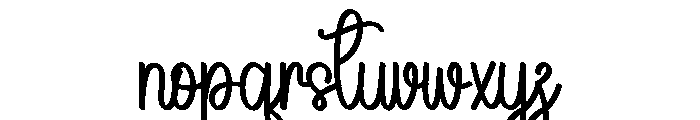 Summer Vabury Font LOWERCASE