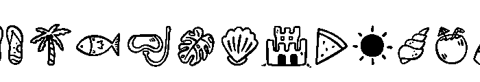 Summer doodles Font UPPERCASE