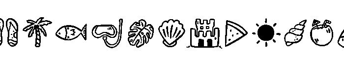 Summer doodles Font LOWERCASE