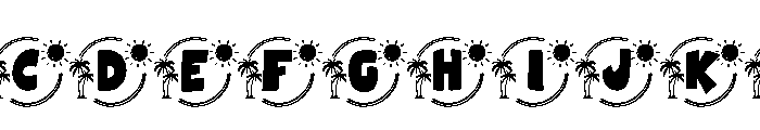 Summer sea Monogram Font UPPERCASE