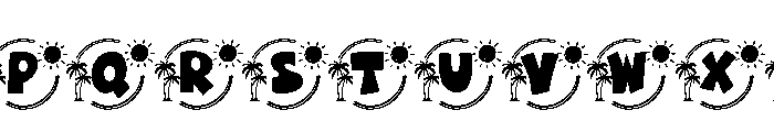 Summer sea Monogram Font UPPERCASE