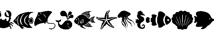 Summer sea animal FONT