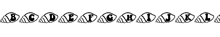 Summer sea shell Font UPPERCASE