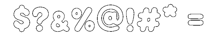 SummerKidos Outline Font OTHER CHARS