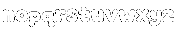 SummerKidos Outline Font LOWERCASE