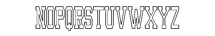 Summerland Outline Font LOWERCASE