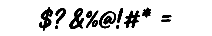Summit Brush Font OTHER CHARS